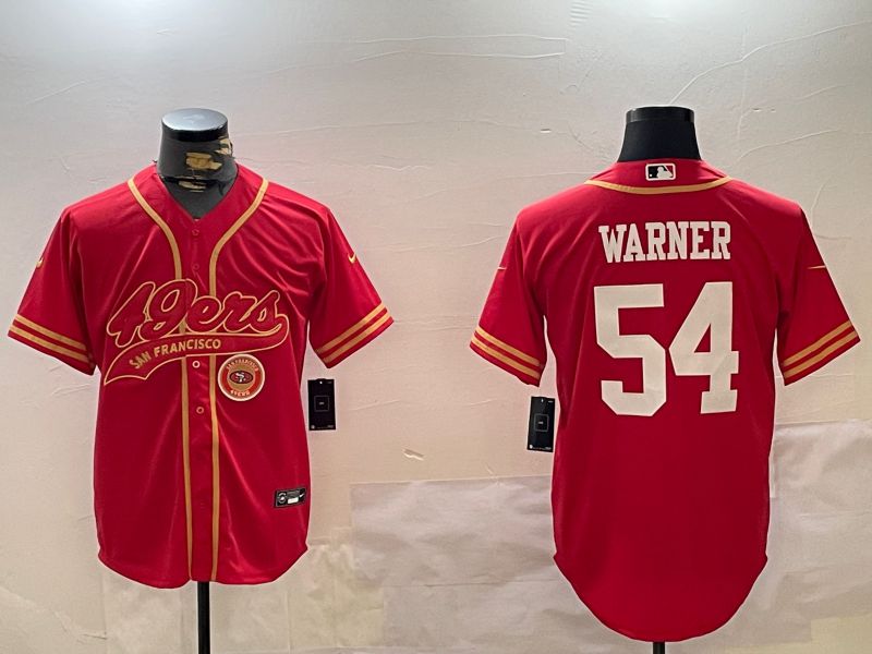 Men San Francisco 49ers #54 Warner Red Joint Name 2024 Nike Limited NFL Jersey style 12095->san francisco 49ers->NFL Jersey